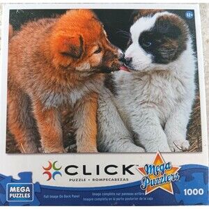 Mega Puzzles Click 1000-piece jigsaw puzzle Affectionate Pups